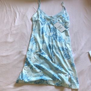 Blue flowered lounge dress